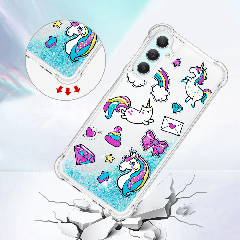 YB Quicksand Series-2 Glitter Liquid Waterfall Case for Samsung Galaxy A25 5G A24 4G Soft TPU Pattern Printing Phone Cover YB Quicksand Series-2 Glitter Liquid Waterfall Case for Samsung Galaxy A25 5G A24 4G Soft TPU Pattern Printing Phone Cover